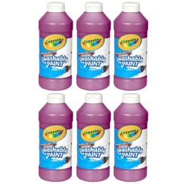 Crayola® Washable Paint, Magenta, 16 oz. Bottles, Pack of 6