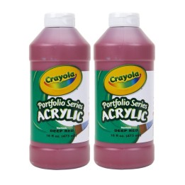 Crayola® Portfolio Series Acrylic Paint, 16 oz., Deep Red, Pack of 2