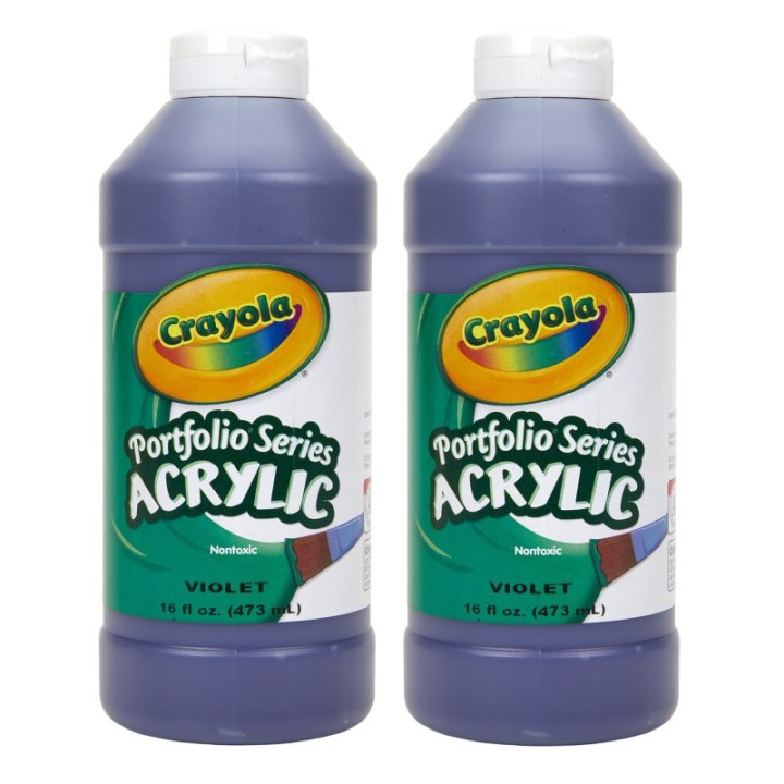 Crayola® Portfolio Series Acrylic Paint, 16 oz., Violet, Pack of 2