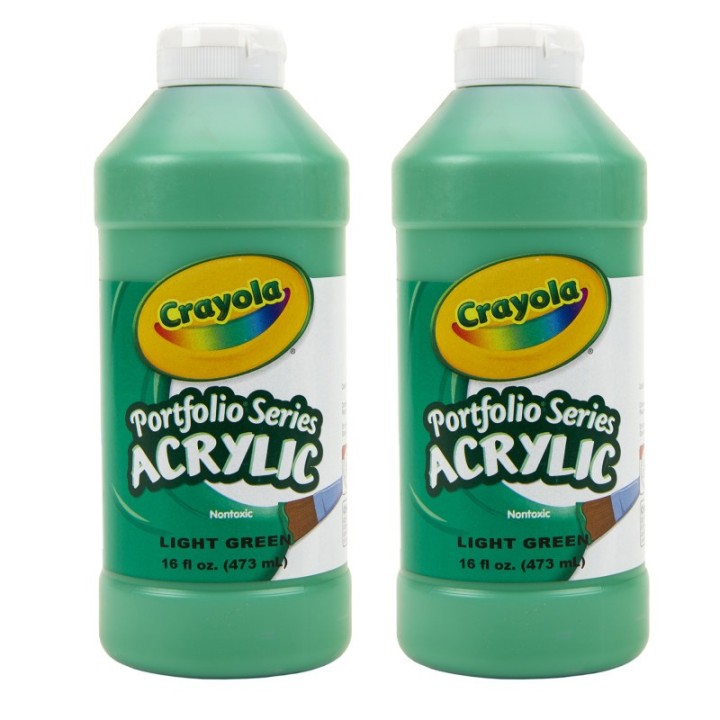Crayola® Portfolio Series Acrylic Paint, 16 oz., Light Green, Pack of 2