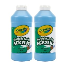 Crayola® Portfolio Series Acrylic Paint, 16 oz., Brilliant Blue, Pack of 2