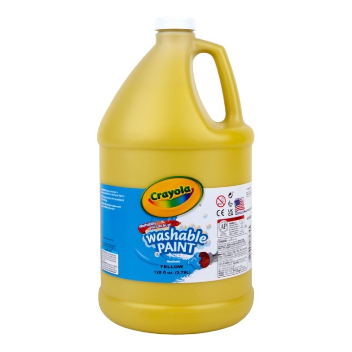 Crayola® Washable Paint, Yellow, Gallon