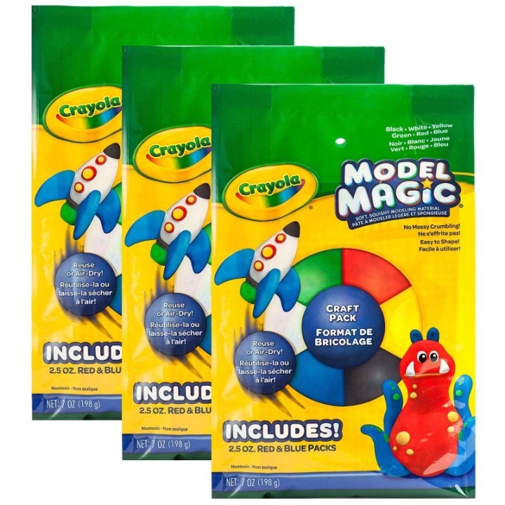 Crayola® Model Magic Craft Pack, 6 Colors Per Pack, 3 Packs