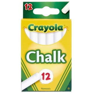 Crayola® White Chalk Sticks, 12 Count