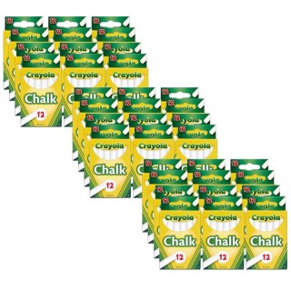 Crayola® White Chalk Sticks, 12 Sticks Per Box, 36 Boxes