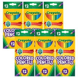Crayola® Colored Pencils, 12 Per Box, 6 Boxes
