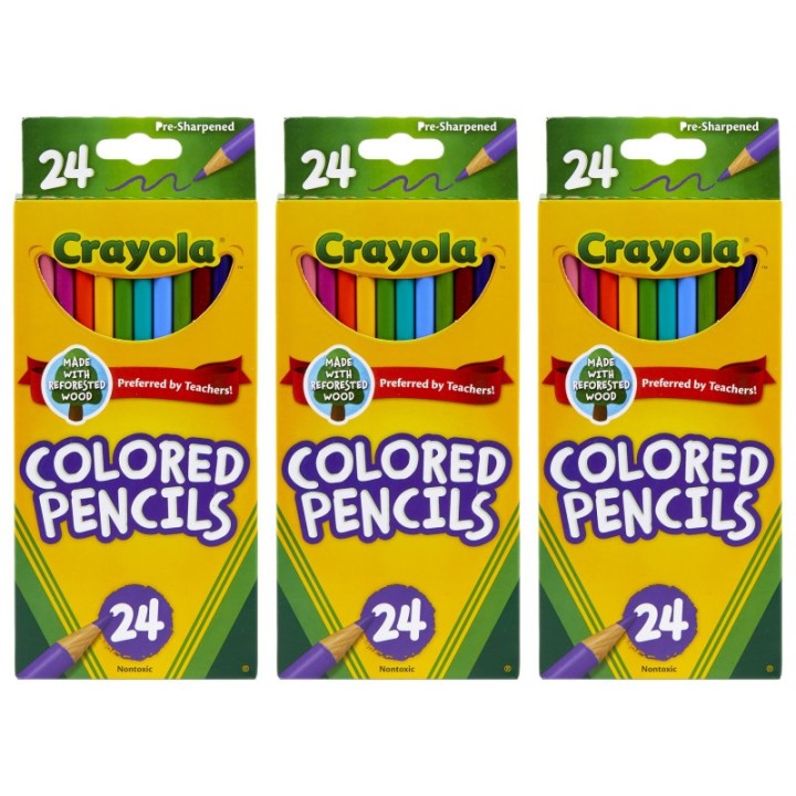 Crayola® Colored Pencils, 24 Per Box, 3 Boxes