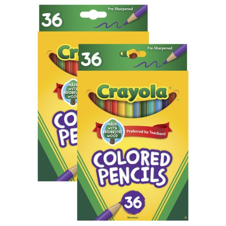 Crayola® Colored Pencils, 36 Per Pack, 2 Packs