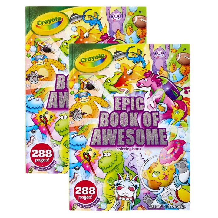 Crayola® Epic Book of Awesome Coloring Book, 288 Pages, Pack of 2