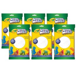 Crayola® Model Magic® Modeling Compound, White, 4 oz. Per Pack, 6 Packs