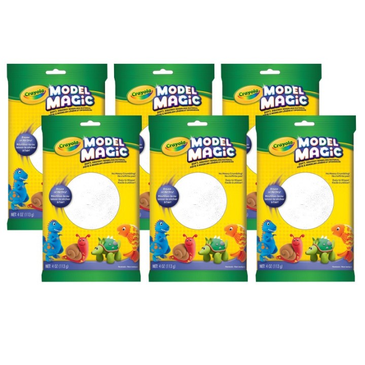 Crayola® Model Magic® Modeling Compound, White, 4 oz. Per Pack, 6 Packs