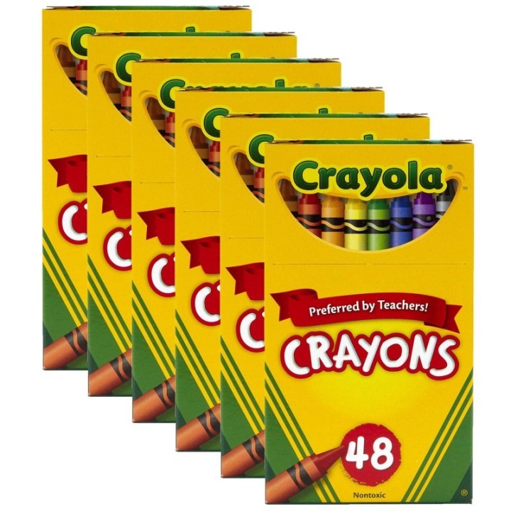 Crayola® Crayons, Regular Size, 48 Per Box, 6 Boxes