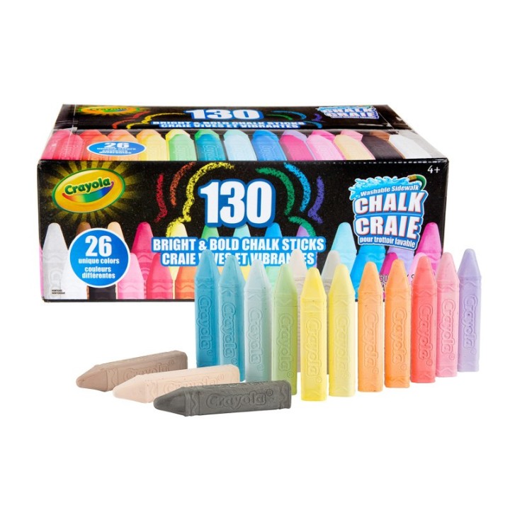 Crayola® Bright & Bold Chalk Sticks, Pack of 130