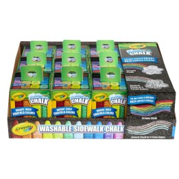 Crayola® Washable Sidewalk Chalk Tray, 16 Per Pack, Tray of 12 Packs