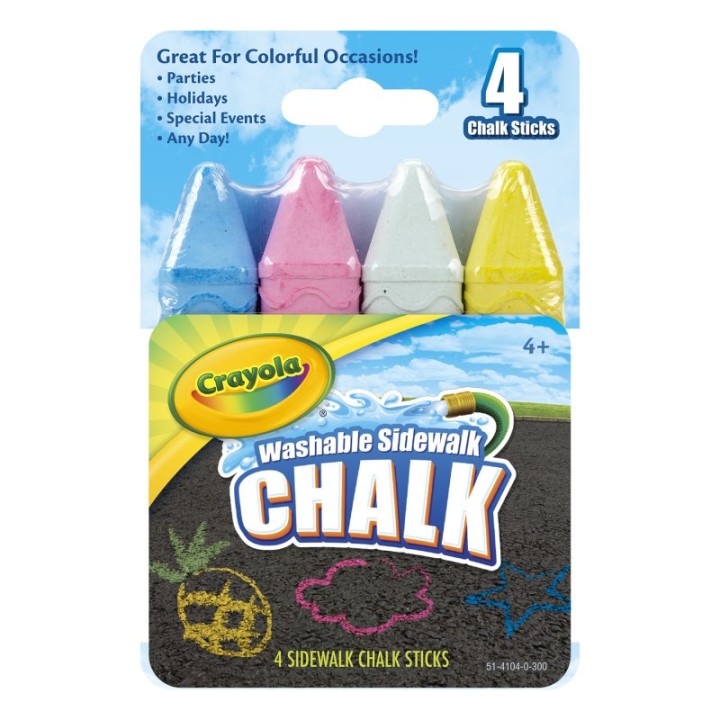 Crayola® Sidewalk Chalk, Pack of 4