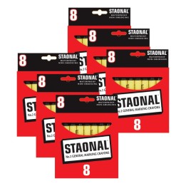 Crayola® Staonal® Marking Crayons, Black, 8 Per Pack, 6 Packs