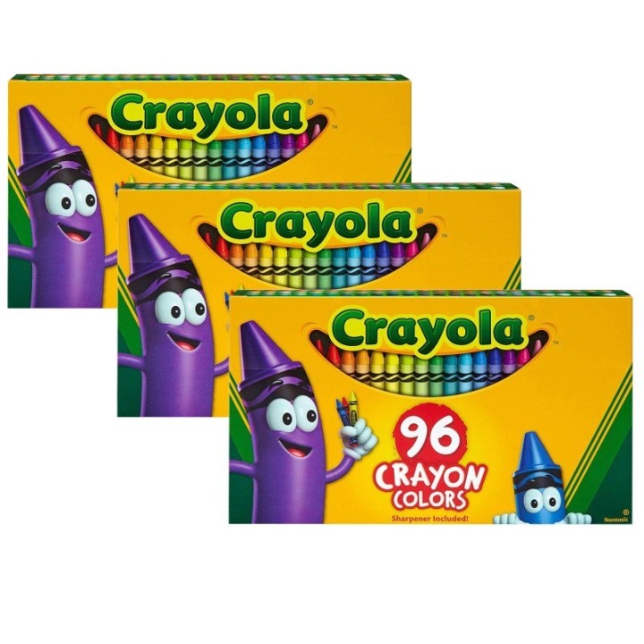 Crayola® Crayons, 96 Per Box, 3 Boxes
