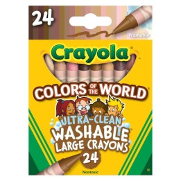 Crayola® Large Crayons, Colors of the World, 24 Count