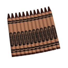 Crayola® Single Color Bulk Crayons, Regular Size, Brown, 12 Count