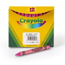 Crayola® Single Color Bulk Crayons, Regular Size, Carnation Pink, 12 Count