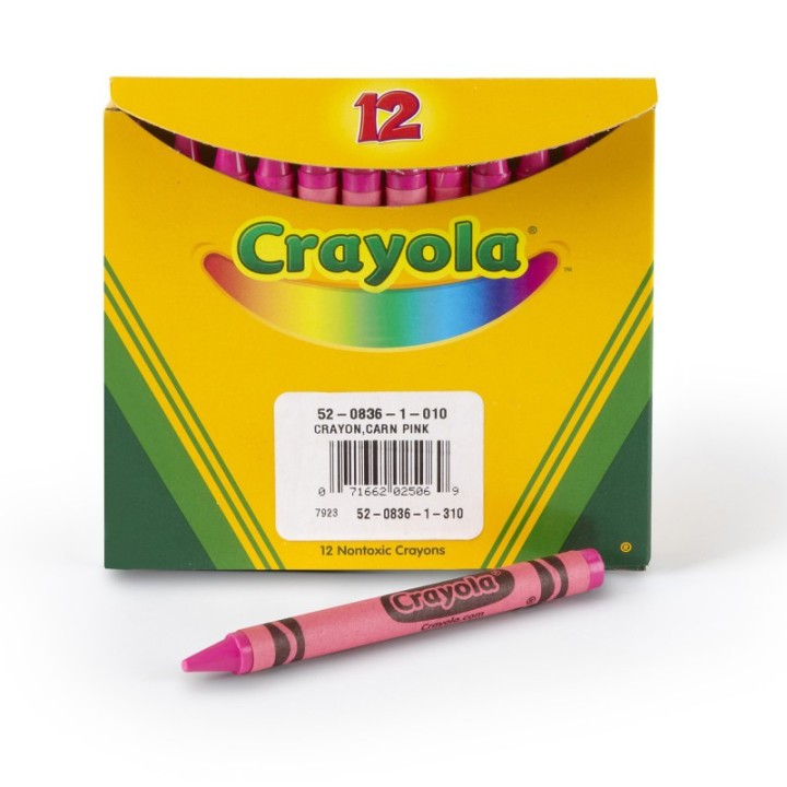 Crayola® Single Color Bulk Crayons, Regular Size, Carnation Pink, 12 Count