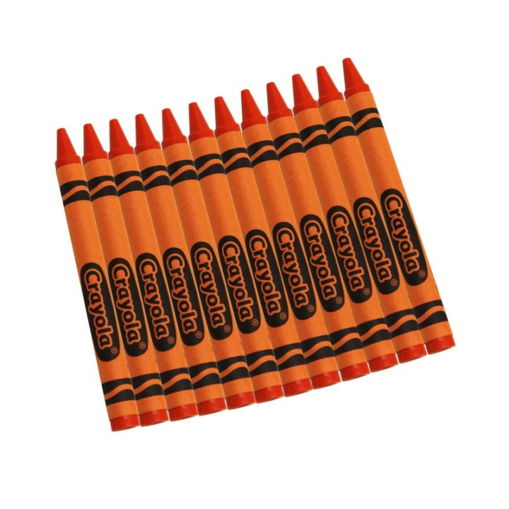 Crayola® Single Color Bulk Crayons, Regular Size, Orange, 12 Count