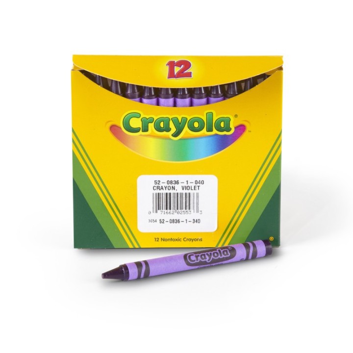 Crayola® Single Color Bulk Crayons, Regular Size, Violet, 12 Count