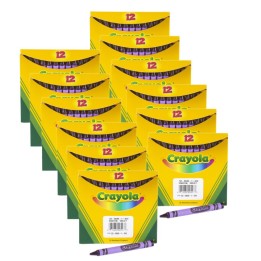 Crayola® Single Color Bulk Crayons, Regular Size, Violet, 12 Per Pack, 12 Packs