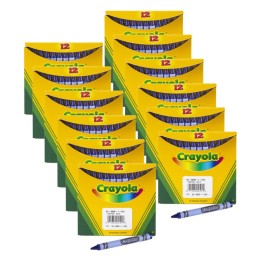 Crayola® Single Color Bulk Crayons, Regular Size, Blue, 12 Per Pack, 12 Packs