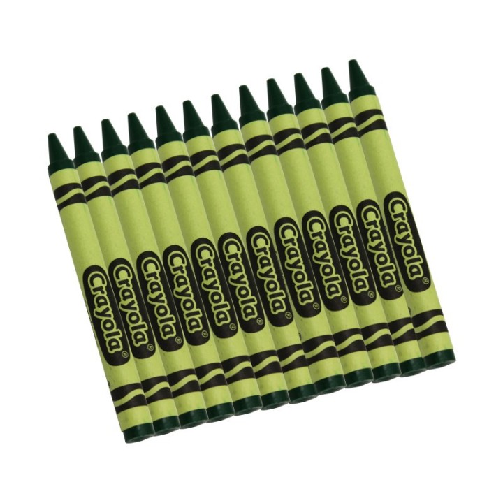 Crayola® Single Color Bulk Crayons, Regular Size, Green, 12 Count