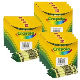 Crayola® Single Color Bulk Crayons, Regular Size, Green, 12 Per Pack, 12 Packs