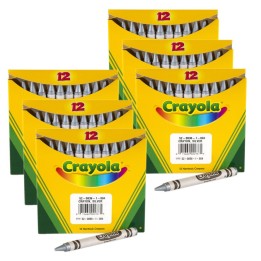 Crayola® Single Color Bulk Crayons, Regular Size, Silver, 12 Per Pack, 6 Packs