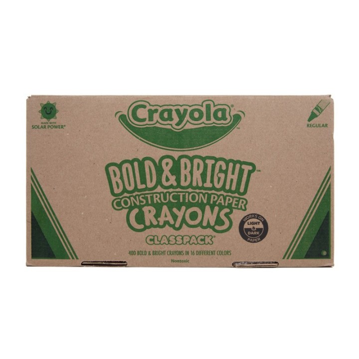 Crayola® Construction Paper™ Crayon Classpack®, Regular Size, 16 Colors, 400 Count