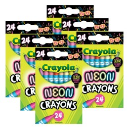 Crayola® Neon Crayons, 24 Per Pack, 6 Packs