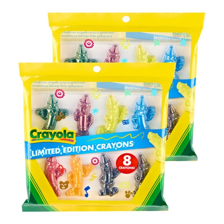 Crayola® Tips Character ShapesLimited Edition Crayons, 8 Per Pack, 2 Packs