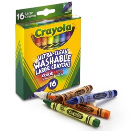 Crayola® Large Ultra-Clean Washable Crayons, 16 Colors
