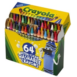 Crayola® Ultra-Clean Washable Crayons, Regular Size, Pack of 64