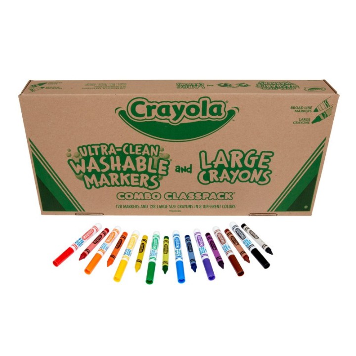 Crayola® Large Size Crayons and Markers Classpack®, 256 Count