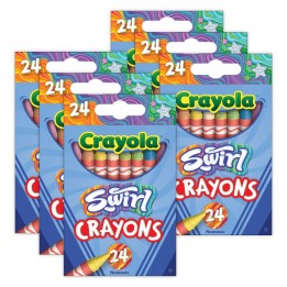 Crayola® SWIRL Crayons, 24 Per Pack, 6 Packs