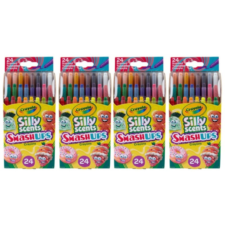 Crayola® Silly Scents™ Smash Ups Mini Twistables Scented Crayons, 24 Per Pack, 4 Packs