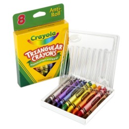 Crayola® Triangular Anti-Roll Crayons, 8 Colors