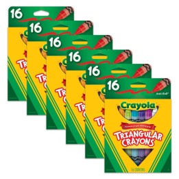 Crayola® Triangular Crayons, 16 Per Box, 6 Boxes