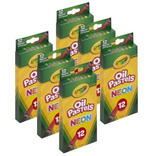 Crayola® Oil Pastels, Neon, 12 Per Pack, 6 Packs
