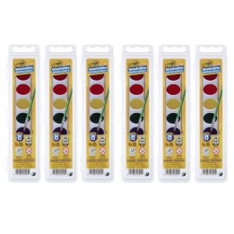 Crayola® Semi-Moist Washable Watercolor Set, 8 Colors Per Set, 6 Sets