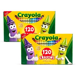 Crayola® Crayons, Regular Size, 120 Per Box, 2 Boxes