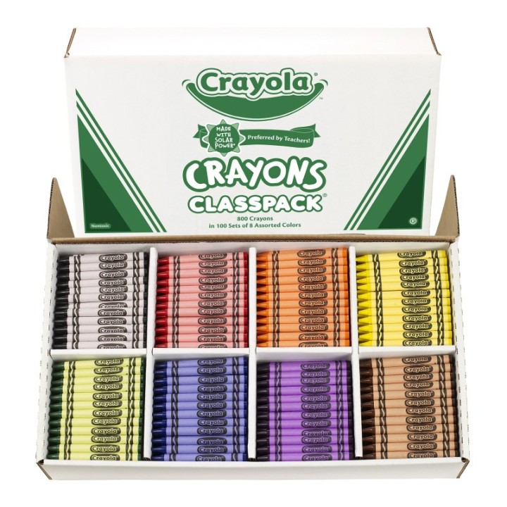 Crayola® Crayon Classpack®, Regular Size, 8 Colors, Pack of 800