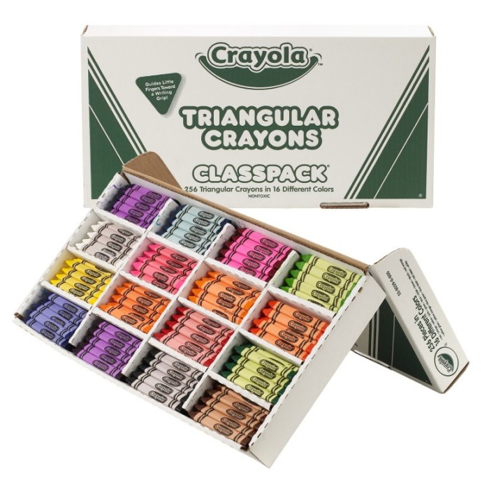 Crayola® Triangular Crayon Classpack®, 16 Colors, 256 Count