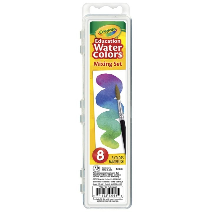 Crayola® Pans Education Watercolors Mixing Set, 8 Count