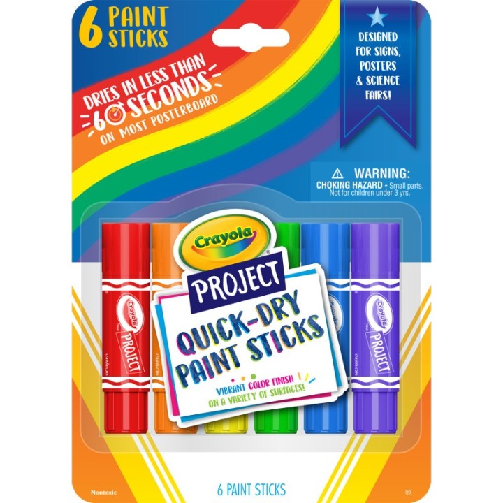 Crayola® Project™ Quick-Dry Paint Sticks, 6 Count