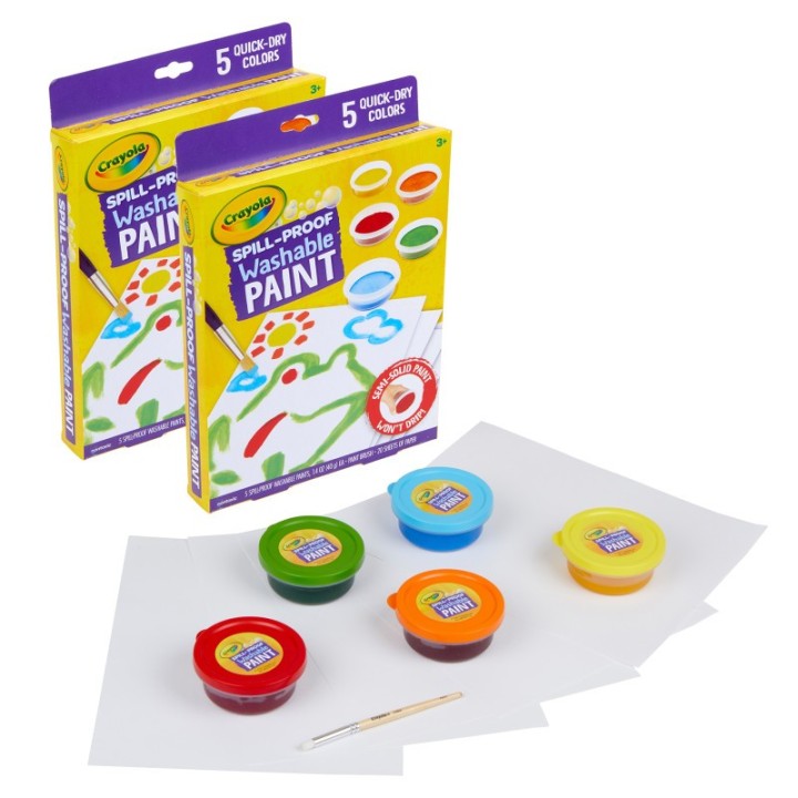 Crayola® Spill-Proof Washable Paint Kit, 2 Kits